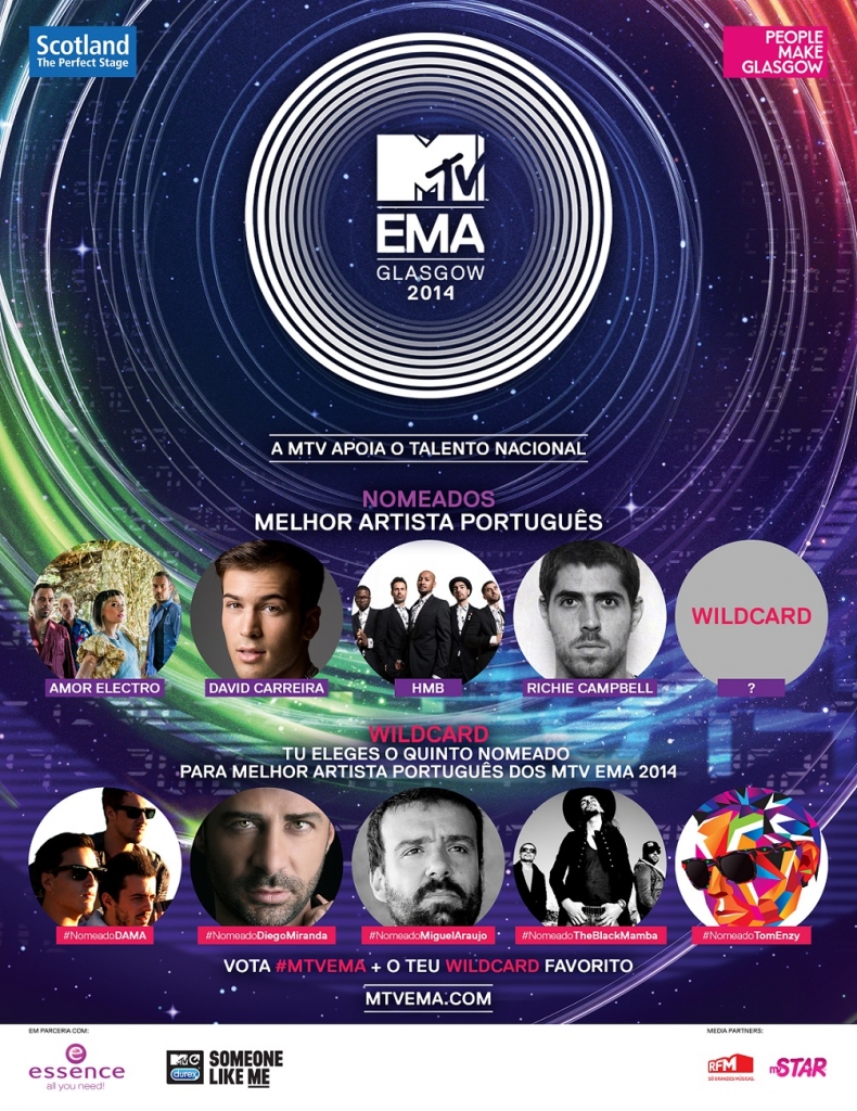 MTV EMA 2014 Nomeados Melhor Artista Português «MTV EMA 2014»: Conheça os nomeados para «Melhor Artista Português»