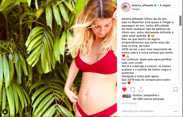 Captura de ecrã 2018 12 31 às 12.02.06 Jéssica Athayde odeia estar grávida