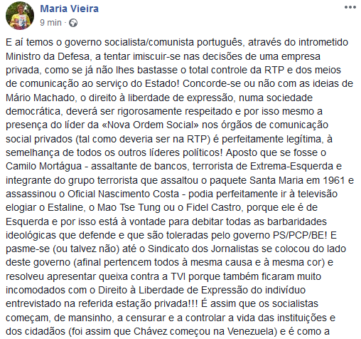 001 Maria Vieira Reage À Polémica Que Envolve A Tvi E Mário Machado