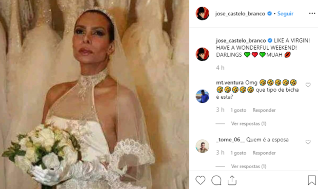 H 1 José Castelo Branco Entra No Fim De Semana Vestido De Noiva