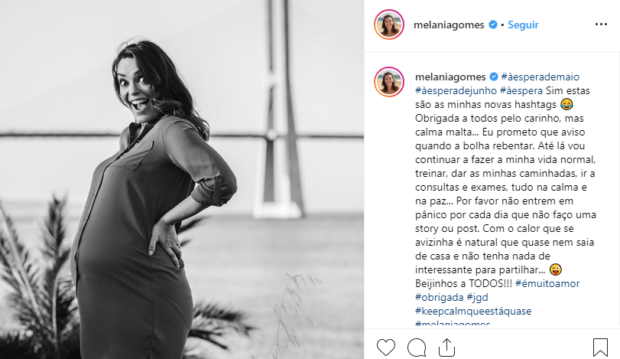 Sem Título 1 Grávida, Melânia Gomes pede "calma" aos fãs