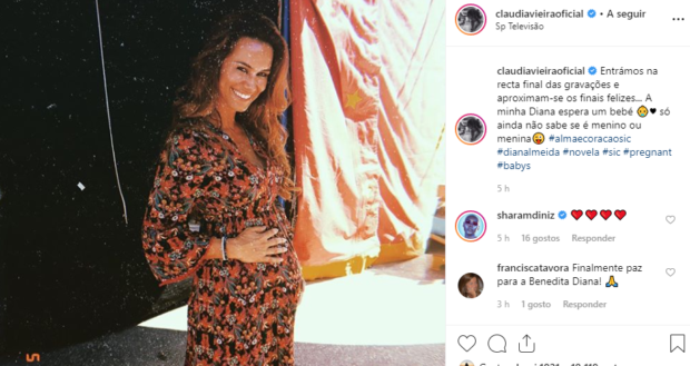 b 1 Cláudia Vieira 'grávida'?: "A minha Diana espera um bebé"