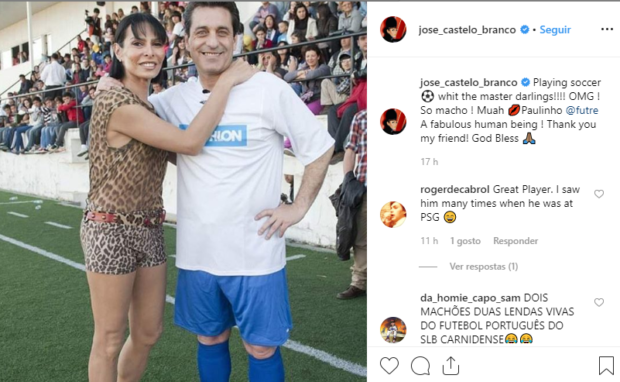 o 3 José Castelo Branco joga futebol com Futre: "Que macho!"
