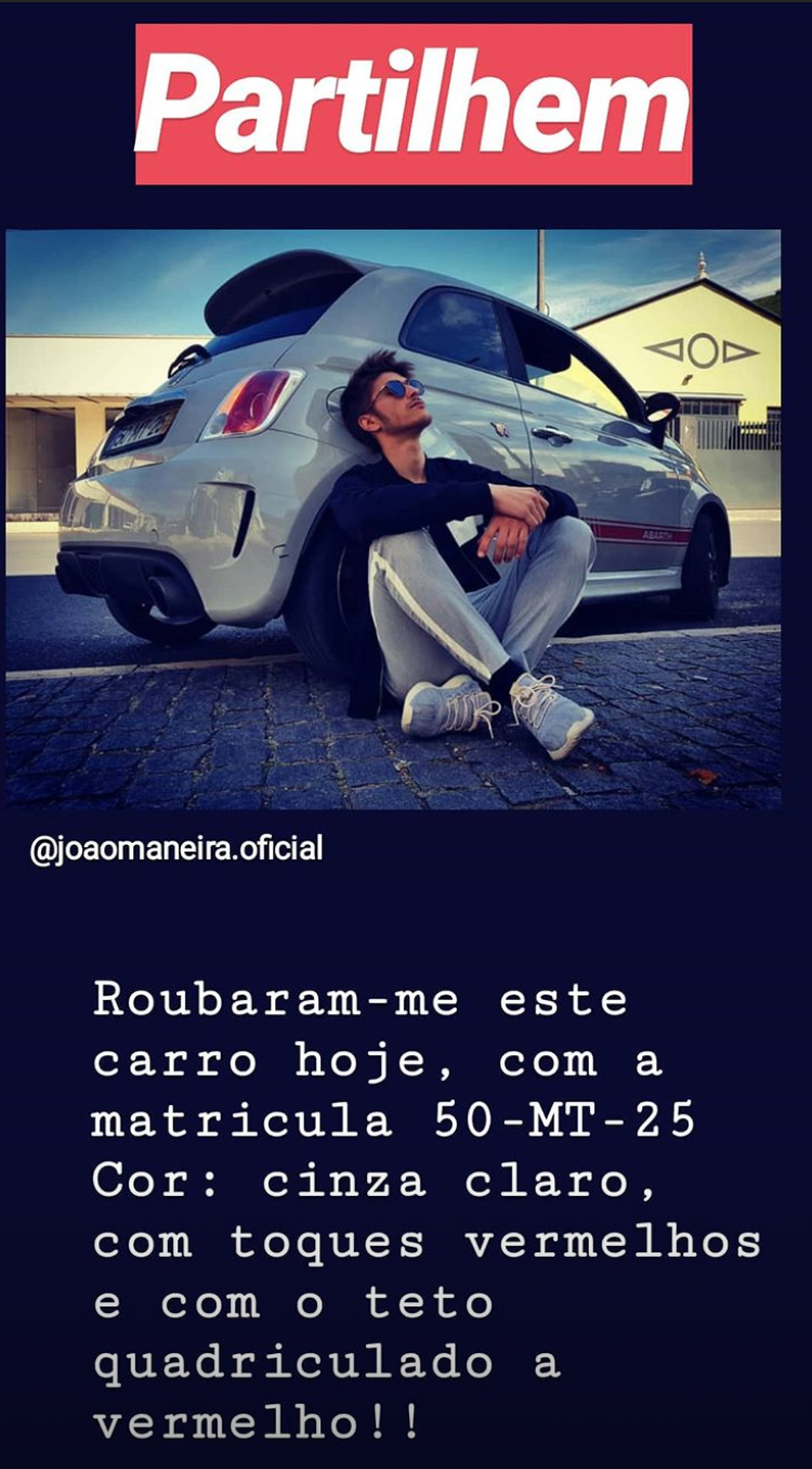 Screenshot 2019 10 16 At 14.03.01 Assaltado! Roubaram Carro De João Maneira E Ator Pede Ajuda