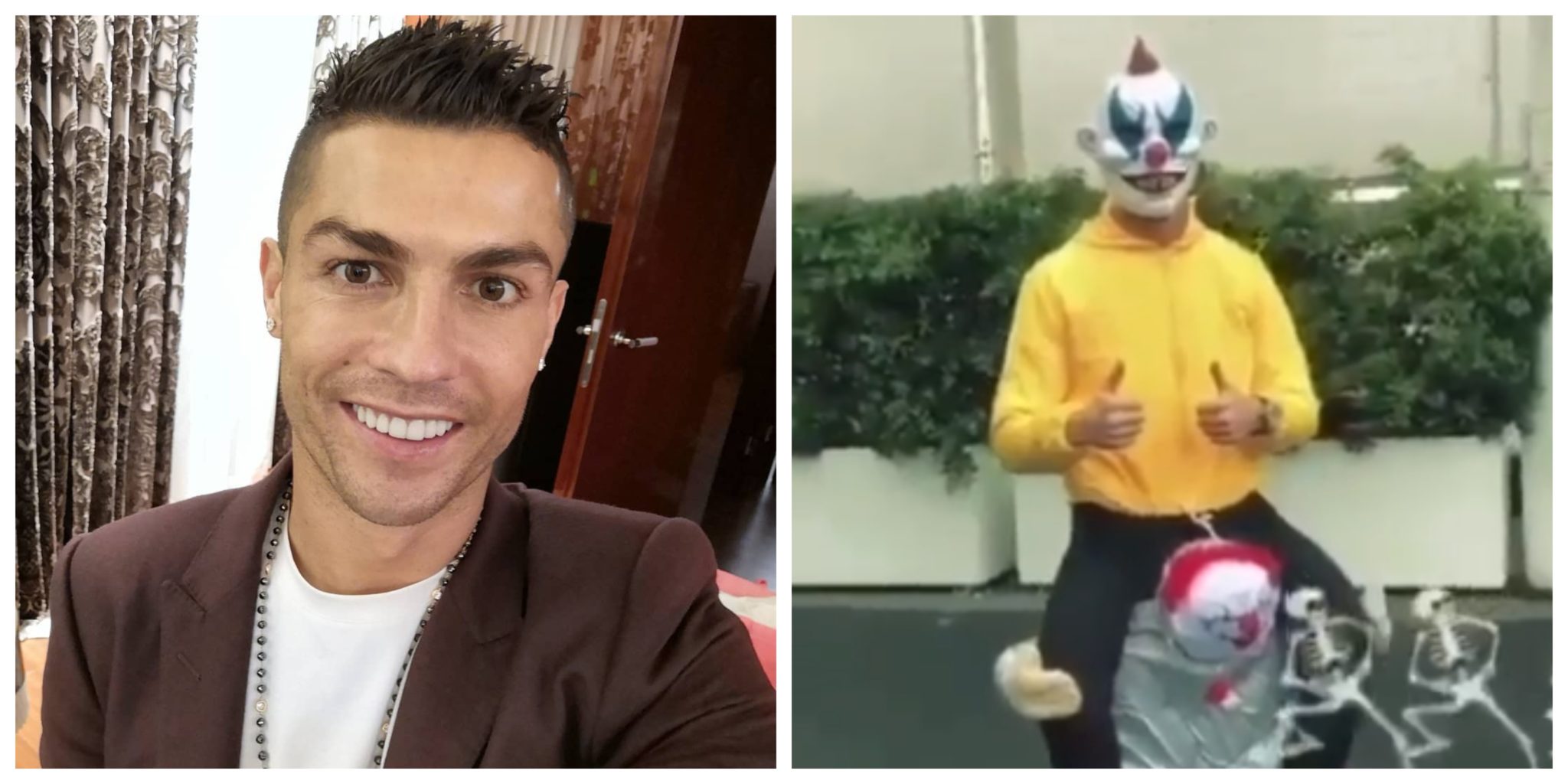 Cristiano Ronaldo 3 Em Dia De Halloween, Cristiano Ronaldo Surpreende Colegas Com Fato Assustador