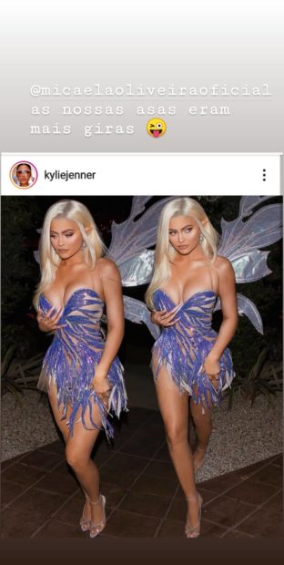 cristina ferreira kylie jenner Kylie Jenner usa máscara com asas e Cristina Ferreira compara-o com vestido dos Globos