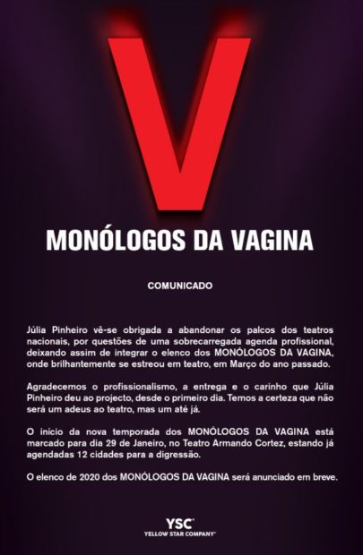 Julia Pinheiro 2 Júlia Pinheiro Abandona Peça De Teatro 'Monólogos Da Vagina'