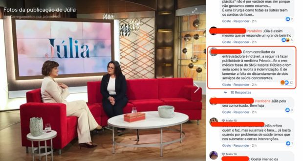 Julia Pinheiro Criticada Espectador Júlia Pinheiro É Criticada Por Espectador E Responde À Letra Em Direto: “Está Enganado!”