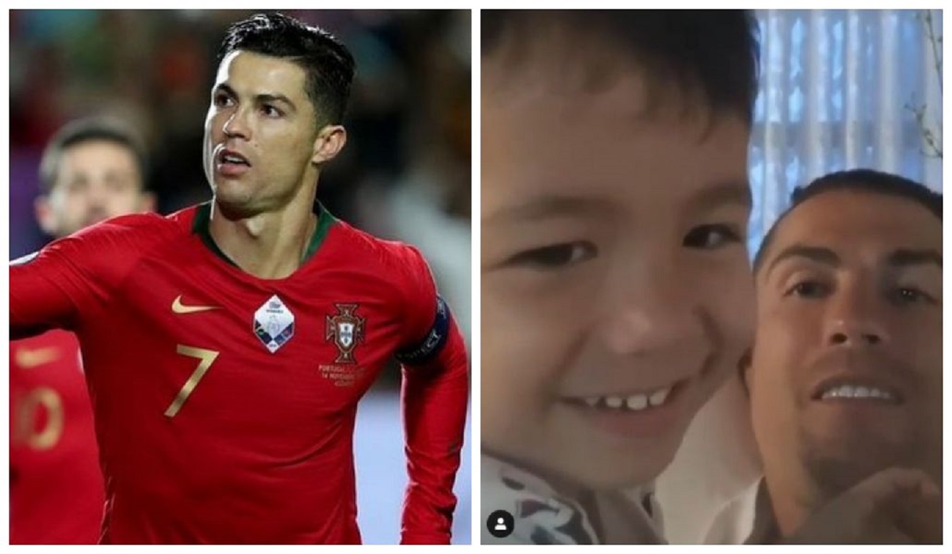 Cristiano Ronaldo e filho Mateo Cristiano Ronaldo partilha vídeo divertido com Mateo: "Tal pai, tal filho"