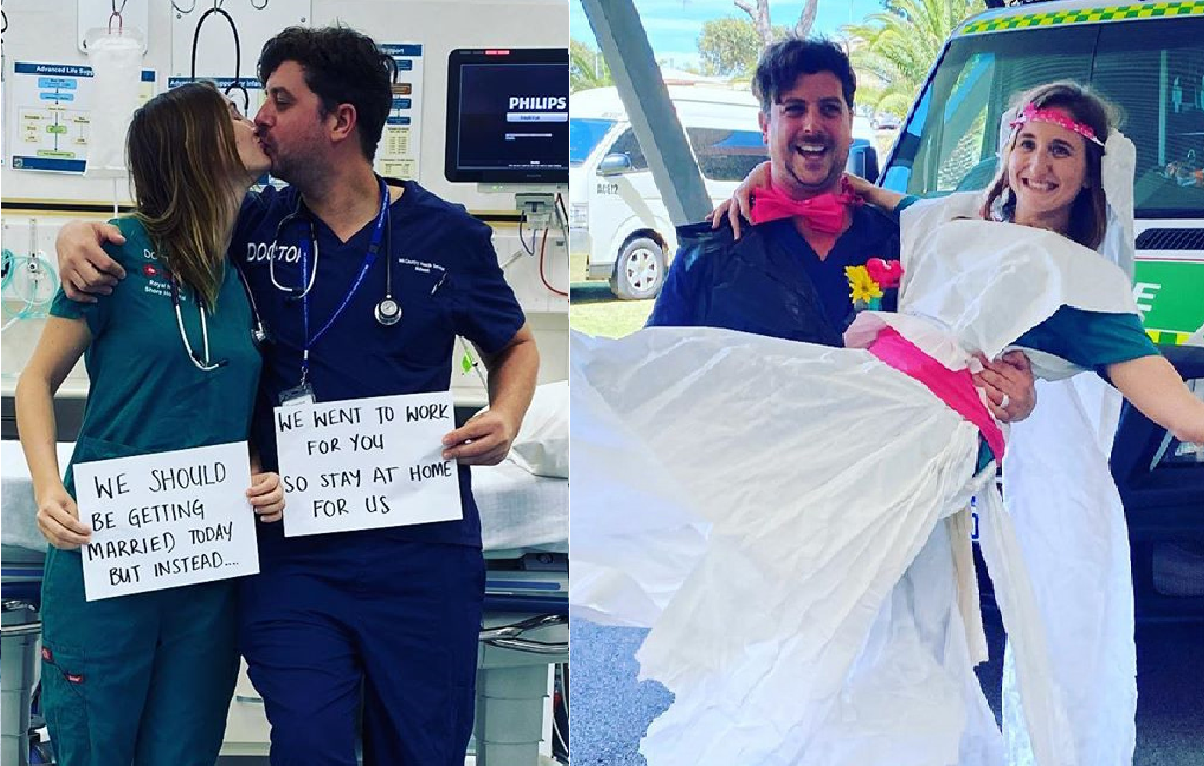 Casal Australia Covid-19: Médicos Passam O Dia Do Casamento A Trabalhar Nas Urgências Do Hospital