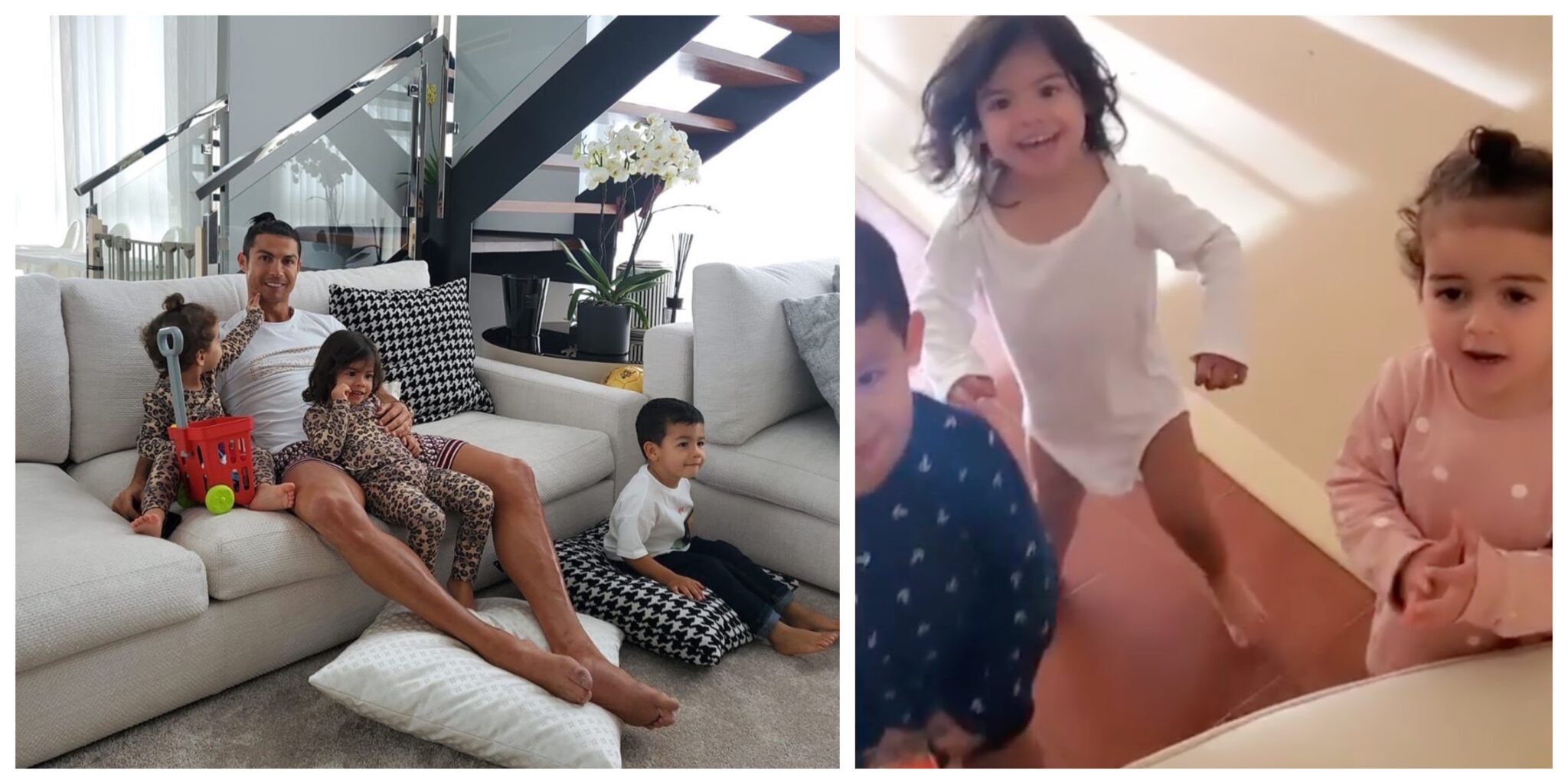cristiano ronaldo georgina rodriguez filhos scaled Assim começam as manhãs em casa de Cristiano Ronaldo: Exercício e um "petisco"