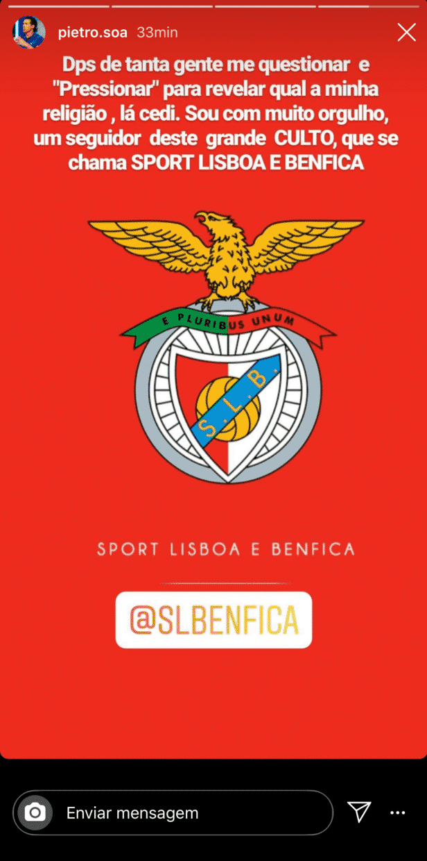 pedro soá benfica Pedro Soá "faz as pazes" com Pipoca por causa do... Benfica!