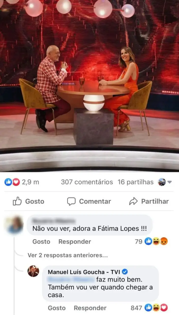 Instagram, Manuel Luís Goucha, Fátima Lopes