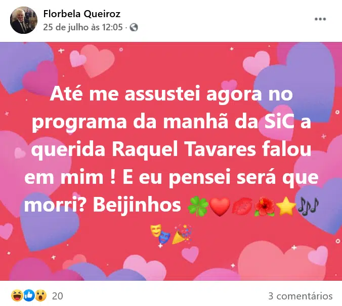 Florbela Queiroz, Gaffe De Raquel Tavares
