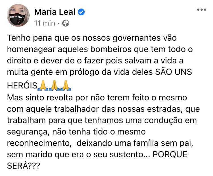Maria Leal Critica Governo