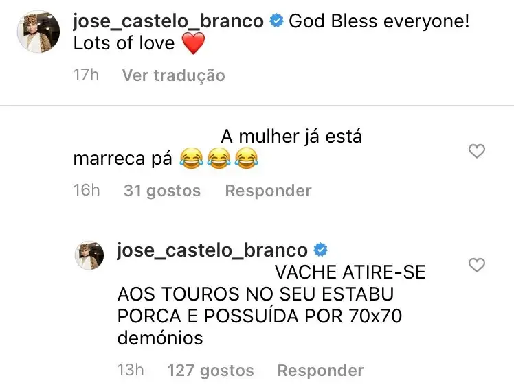 José Castelo Branco, Defende Betty