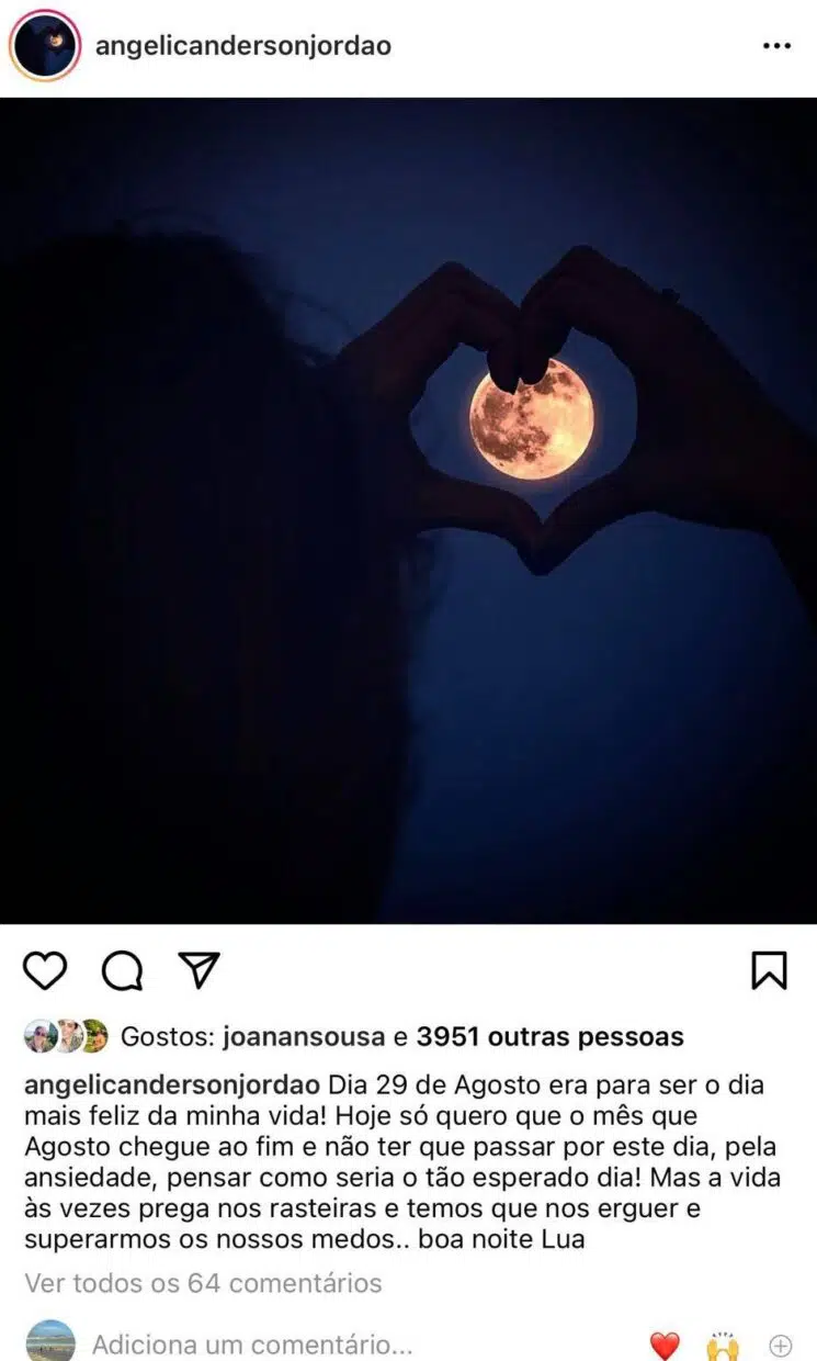 Angélica Jordão, Instagram