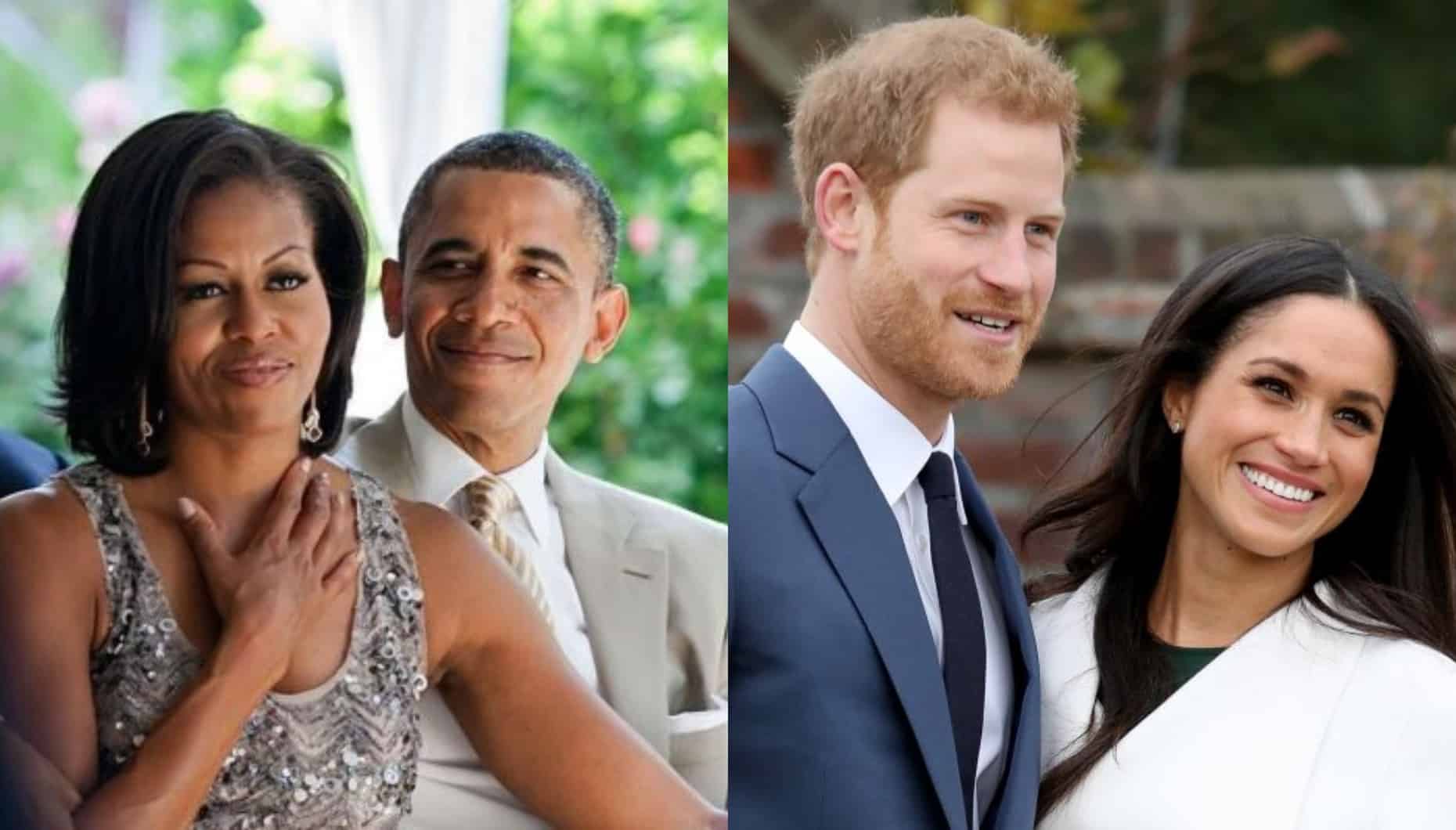 Barack e Michelle Obama, príncipe Harry e Meghan Markle