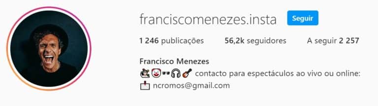 Francisco Menezes, Instagram