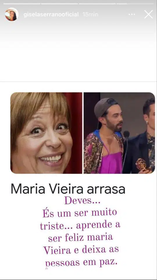 Gisela-Serrano-Instastory-Maria-Vieira
