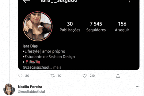 Noélia-Pereira-Comentário-Tweet-Quinaz-Iara-Dias