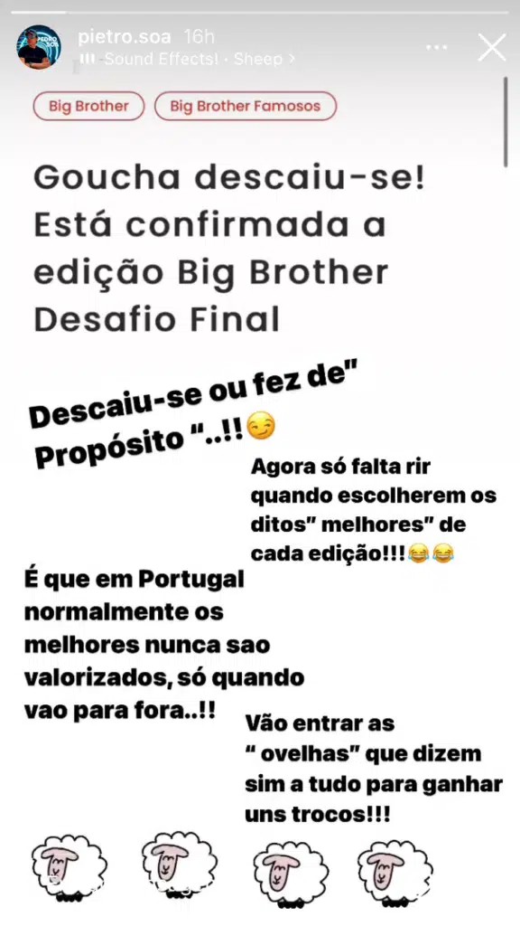 Pedro-Soá-Instastory-Big-Brother-Desafio-Final
