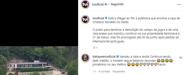 Tvi, Katia Aveiro, Cristiano Ronaldo