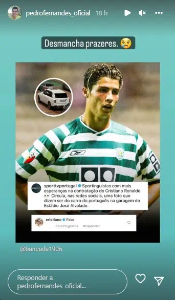 Pedro Fernandes, Cristiano Ronaldo