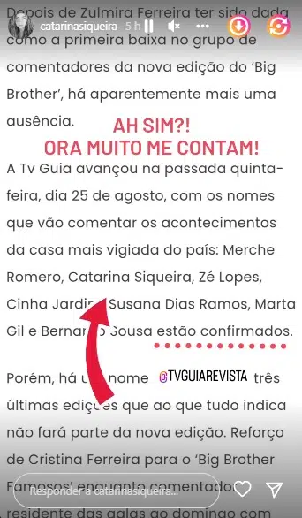 Catarina Siqueira, Big Brother
