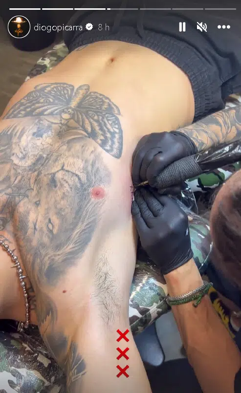 Diogo Piçarra Nova Tatuagem