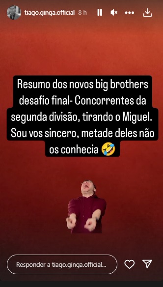 Tiago Ginga, Miguel Vicente, Big Brother