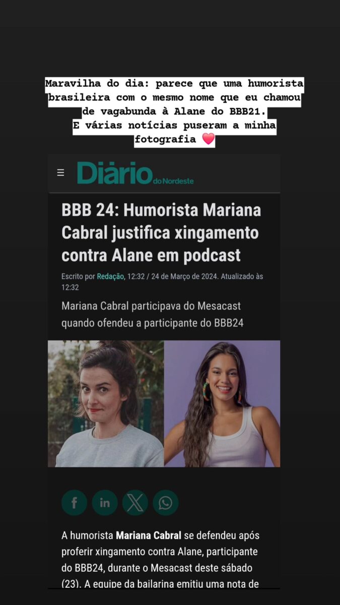 Bumba na Fofinha, Mariana Cabral