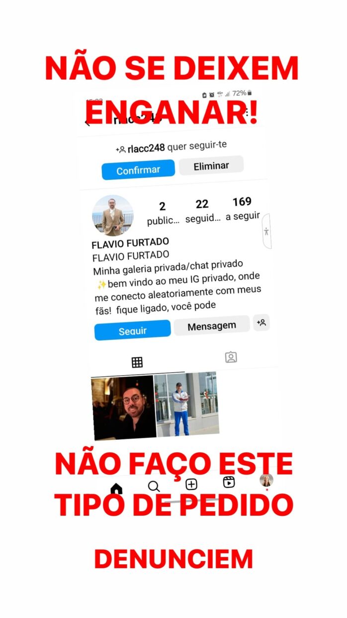 flavio furtado Flávio Furtado faz apelo importante nas redes sociais: "Não se deixem enganar!"